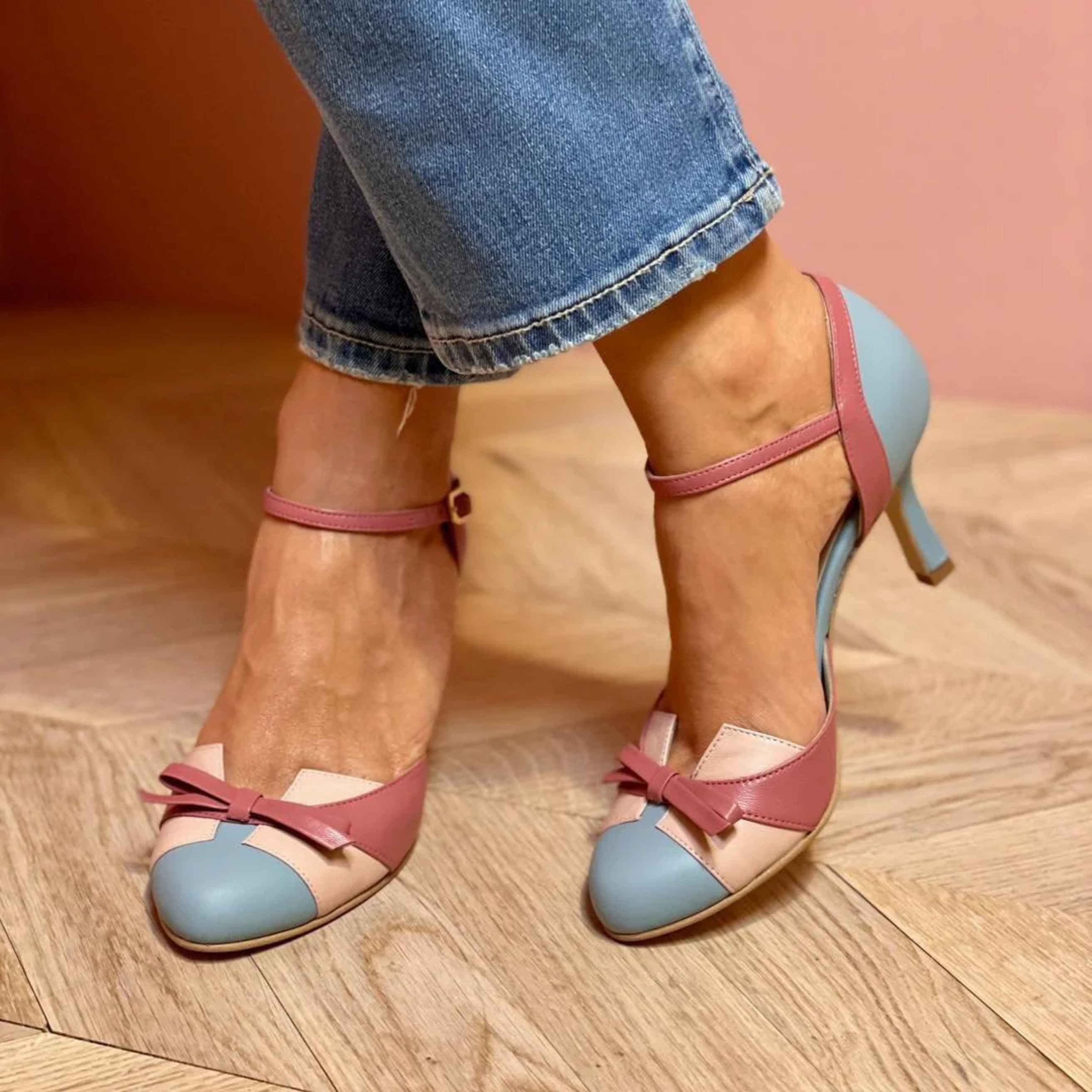 Sandalias de tacón ortopédicas vintage