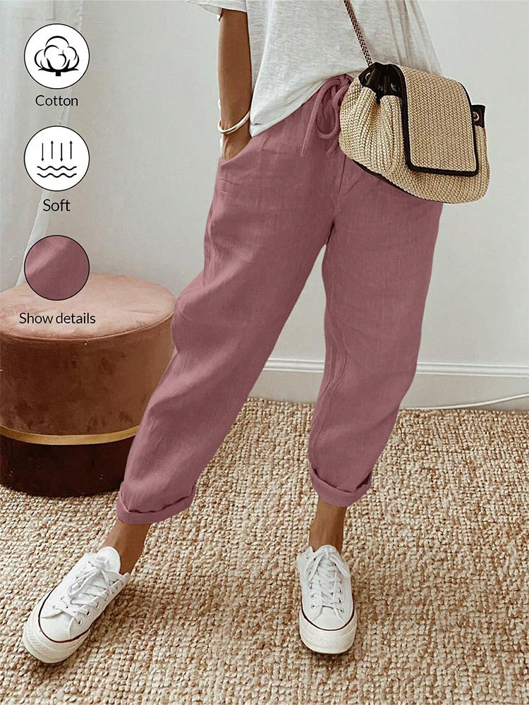 Sofia | Pantaloni in cotone e lino dal taglio elegante