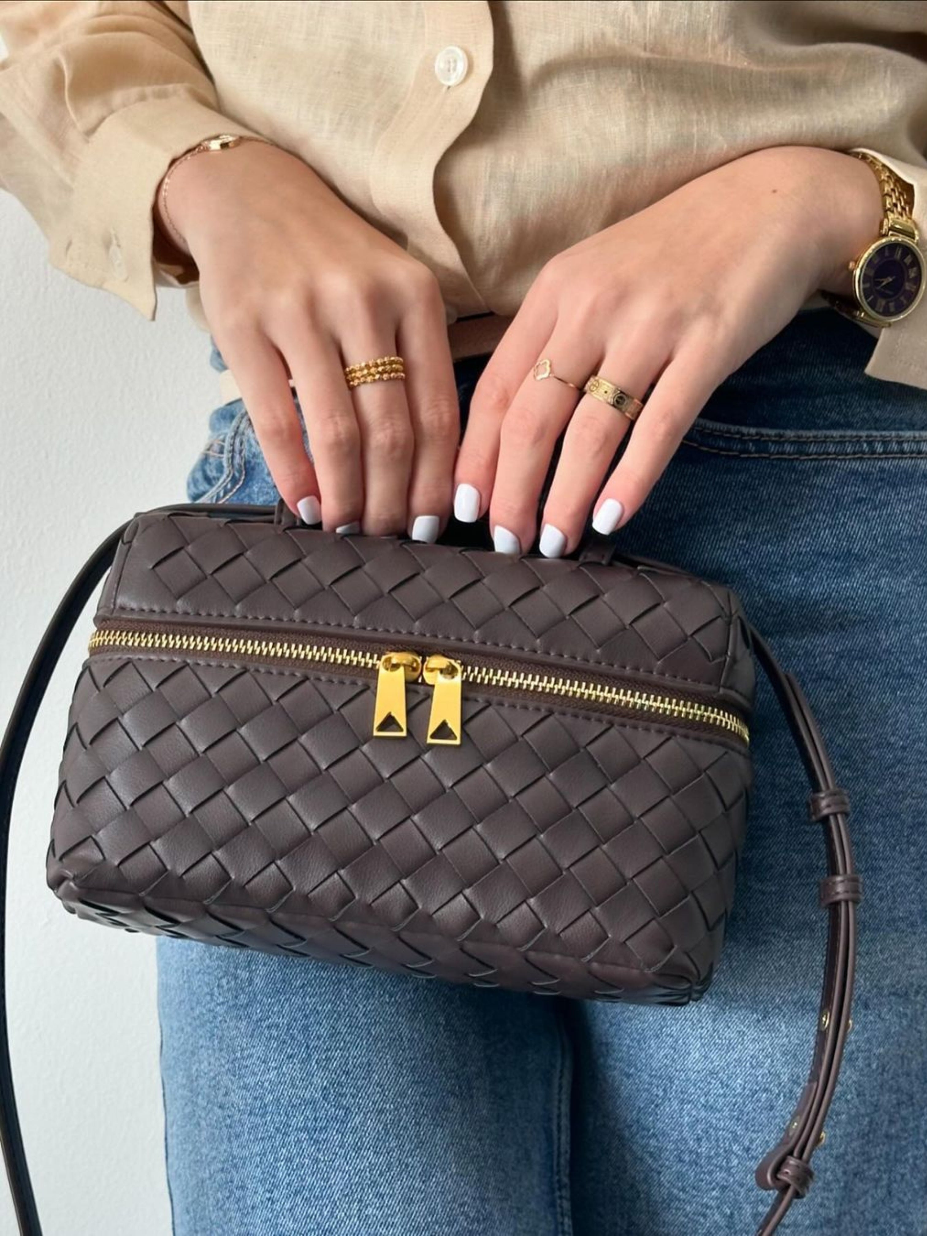 Juliette | Borsa Woven Strutturata Lucida