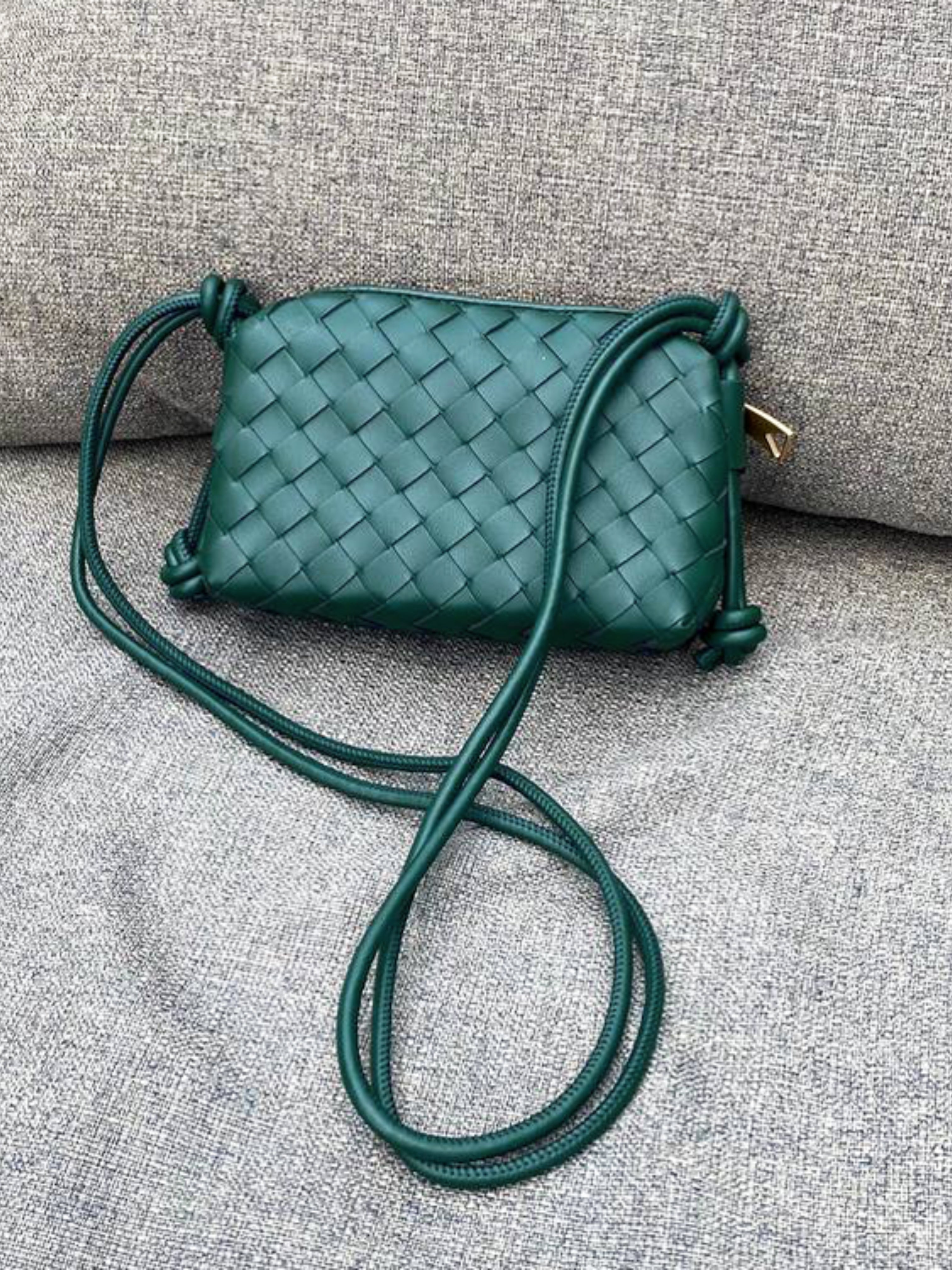 Janna | Borsa a tracolla compatta intrecciata per ogni giorno