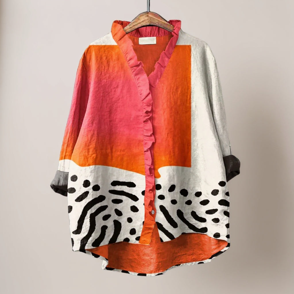 Melinda | Blusa Elegante in Lino Leggero
