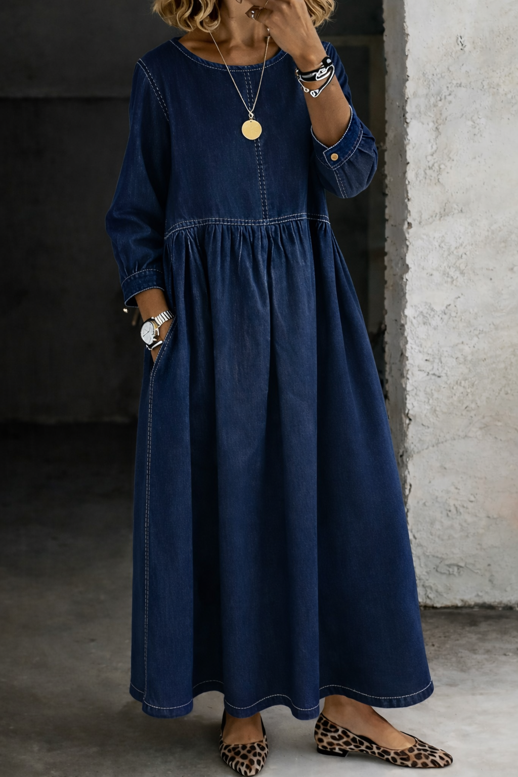 Melissa | Abito in denim a maniche lunghe