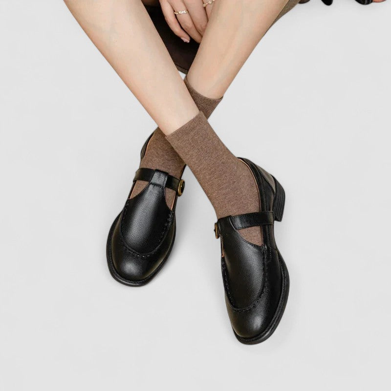 AVERY | Zapatos ortopédicos Mary Jane con punta cuadrada