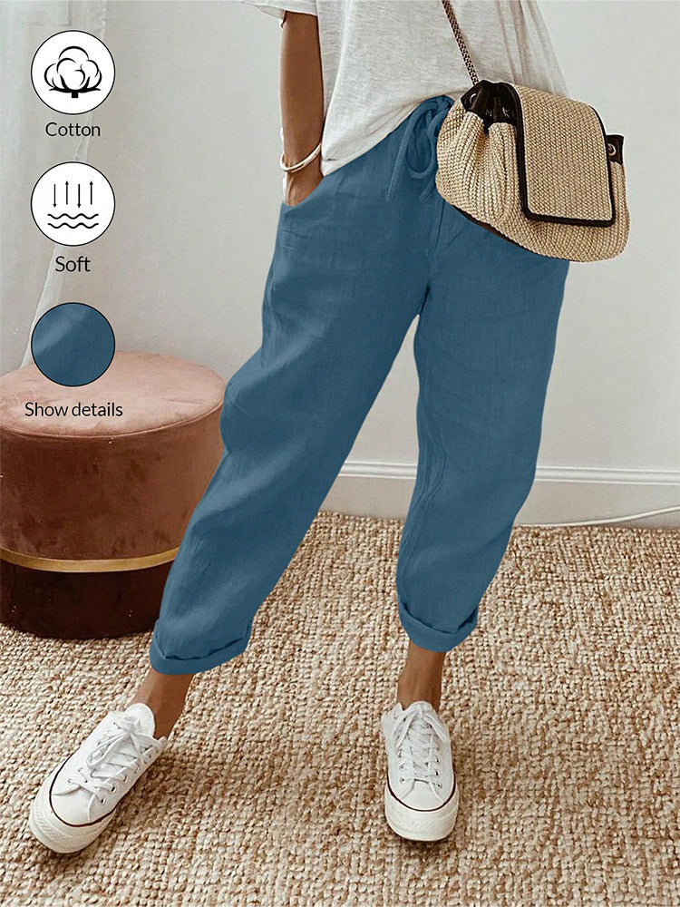 Sofia | Pantaloni in cotone e lino dal taglio elegante