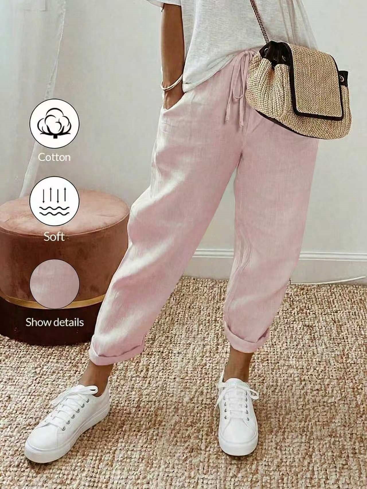 Sofia | Pantaloni in cotone e lino dal taglio elegante