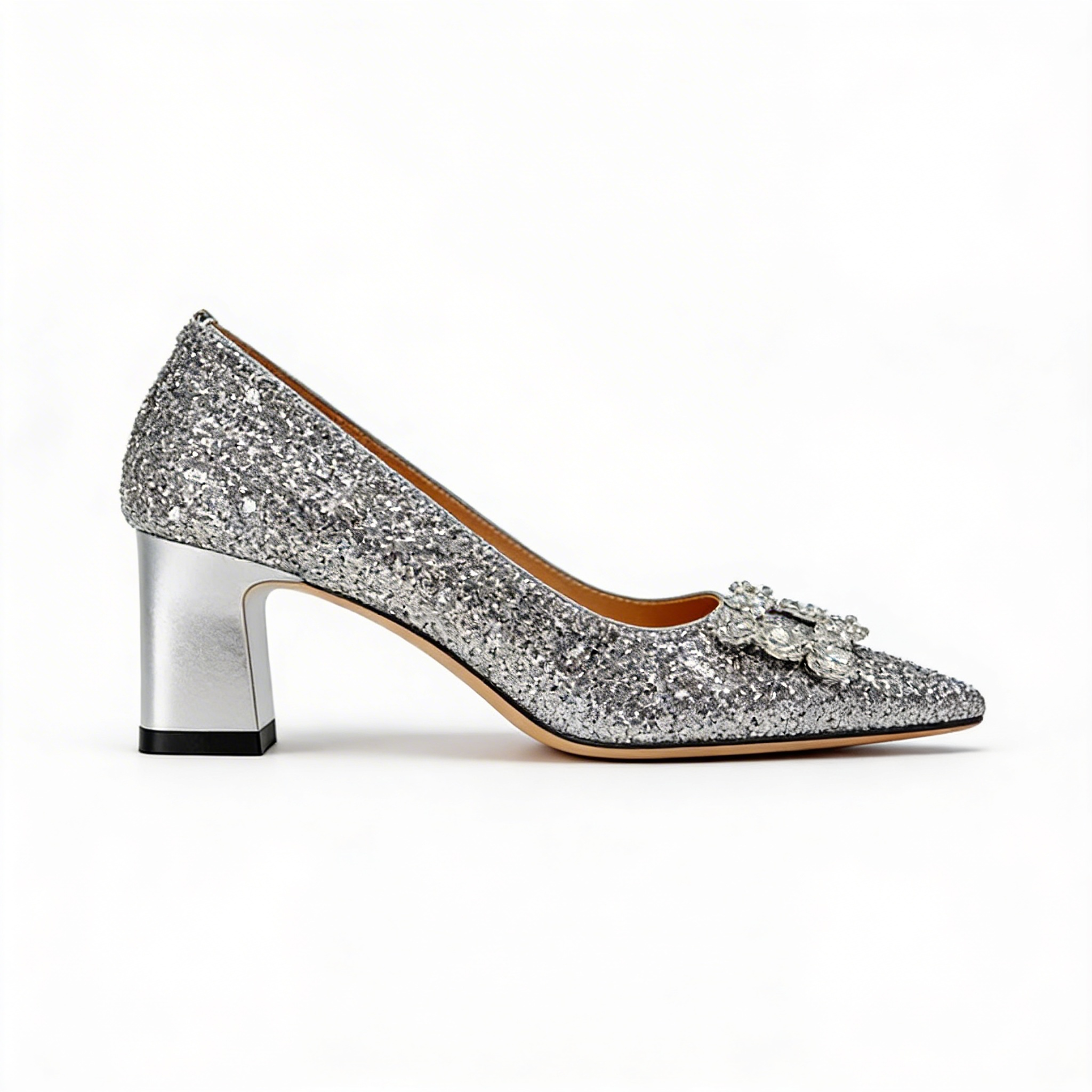 Magdalena | Zapatos de salón ortopédicos con brocado