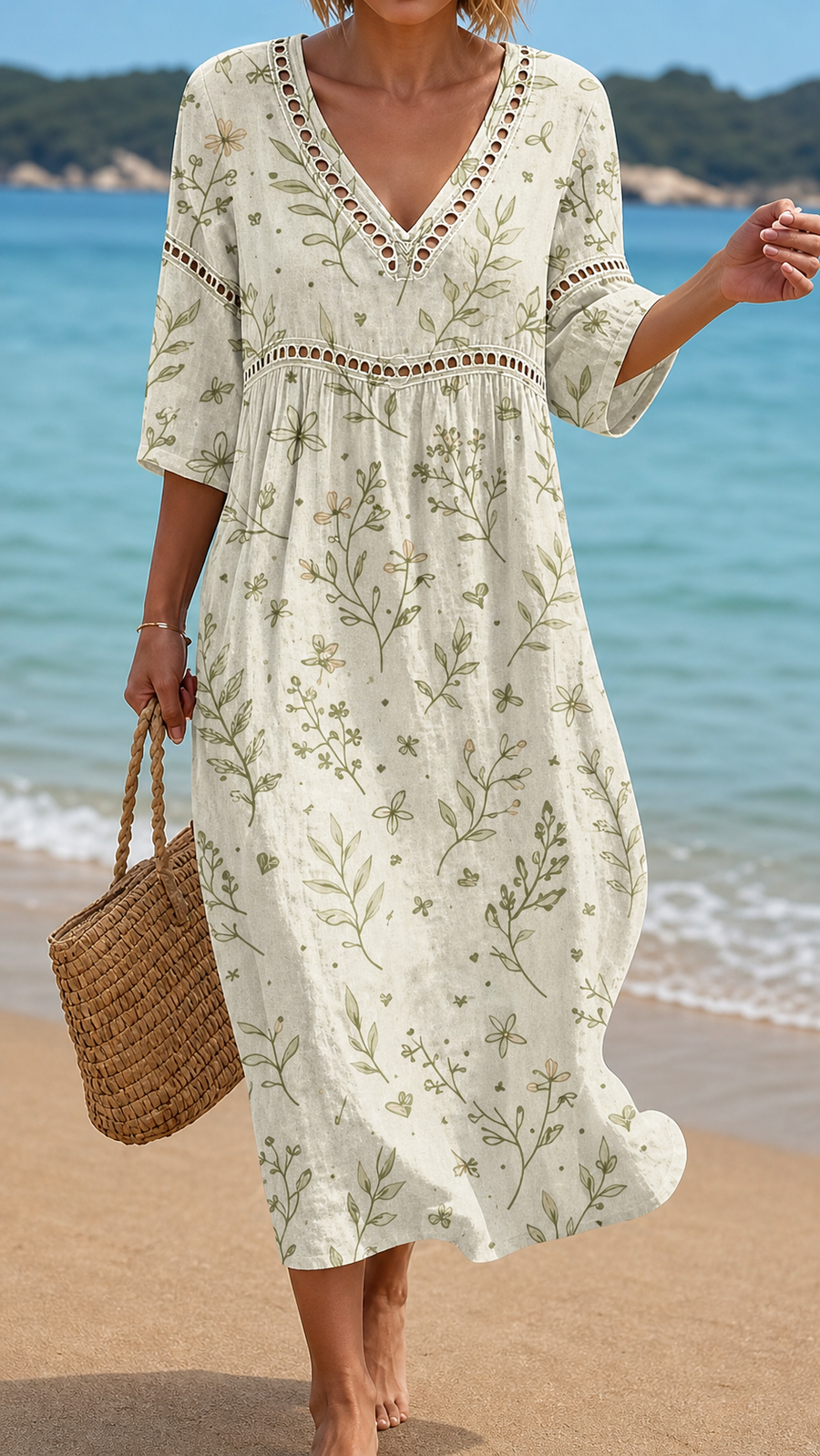 Serena | Abito Midi Botanica Naturale