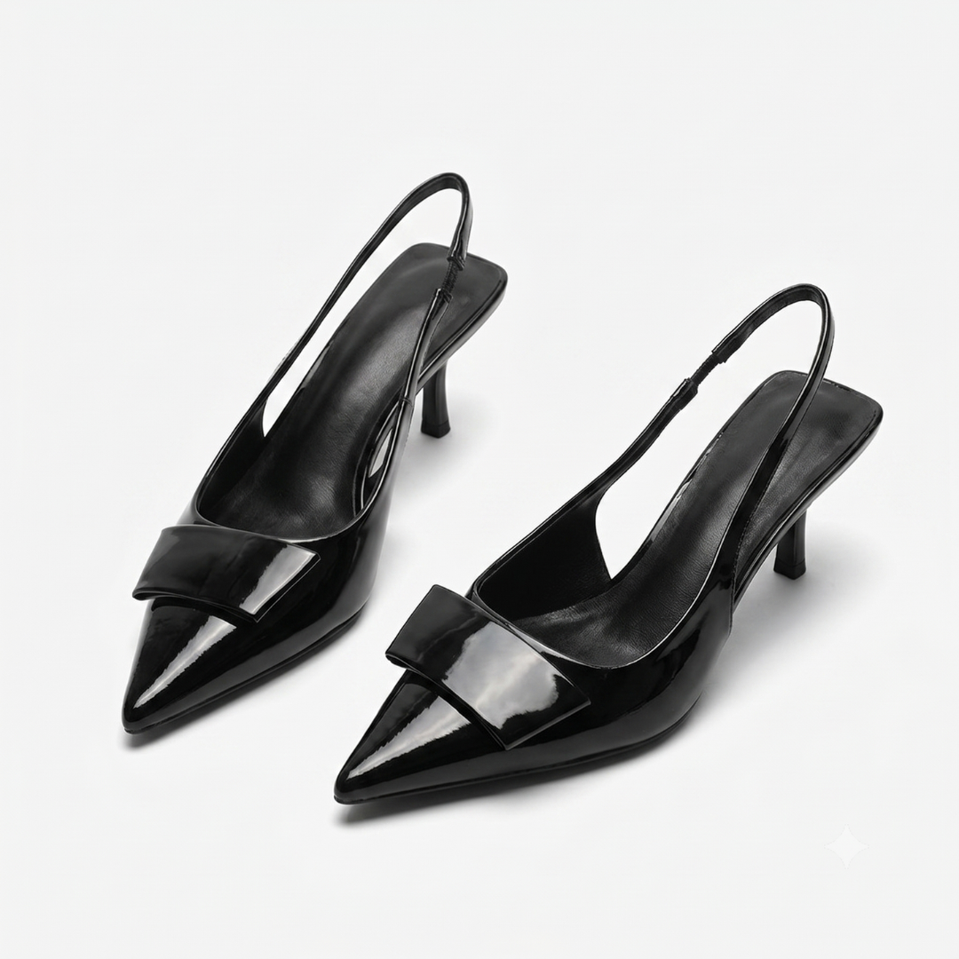 Hannah | Slingback da Ufficio con Tacco Kitten