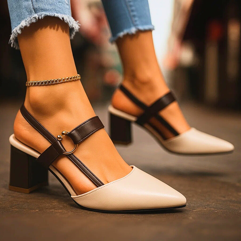 Helena | Décolleté a punta con tacco a blocco