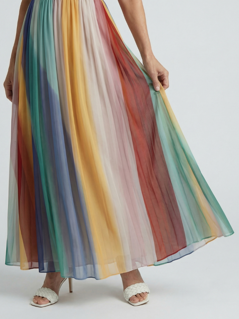 Verónica | Vestido maxi de rayas