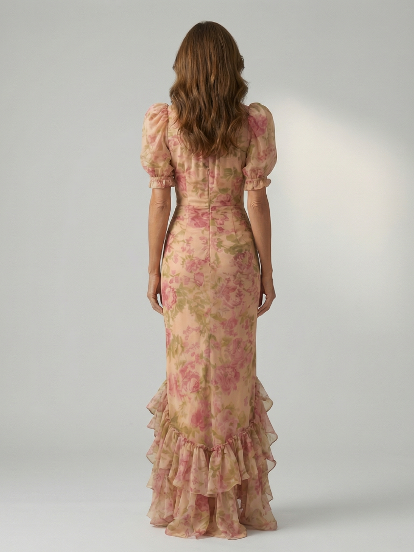 Alejandra | Vestido maxi con escote alto