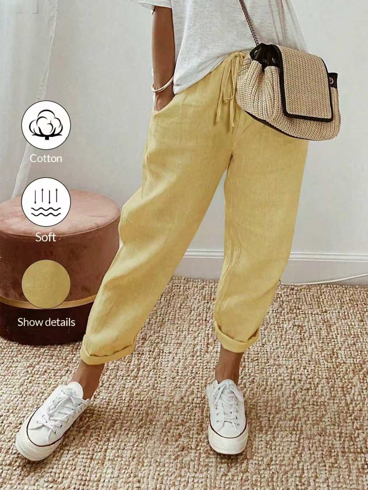 Sofia | Pantaloni in cotone e lino dal taglio elegante