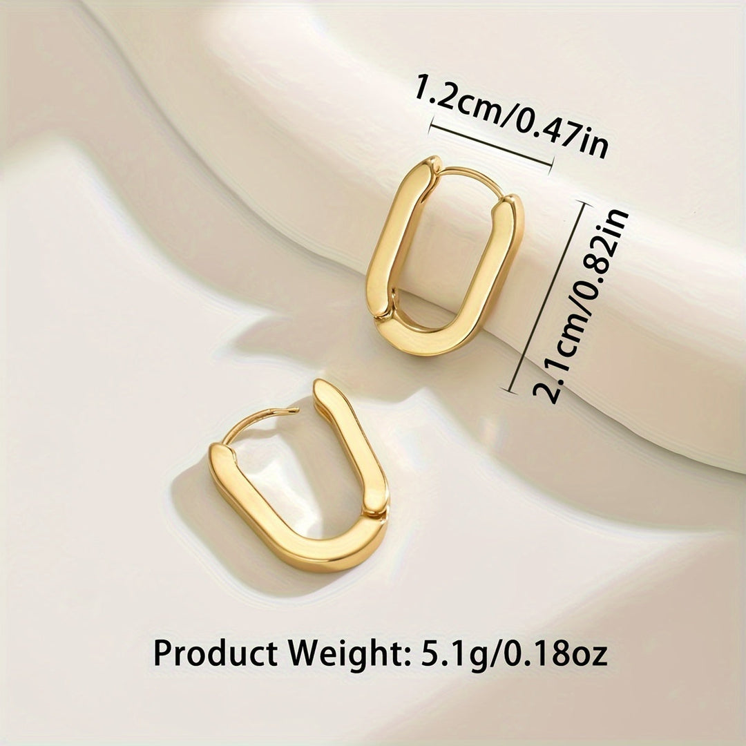 Eleganti Orecchini a Cerchio con Design Geometrico