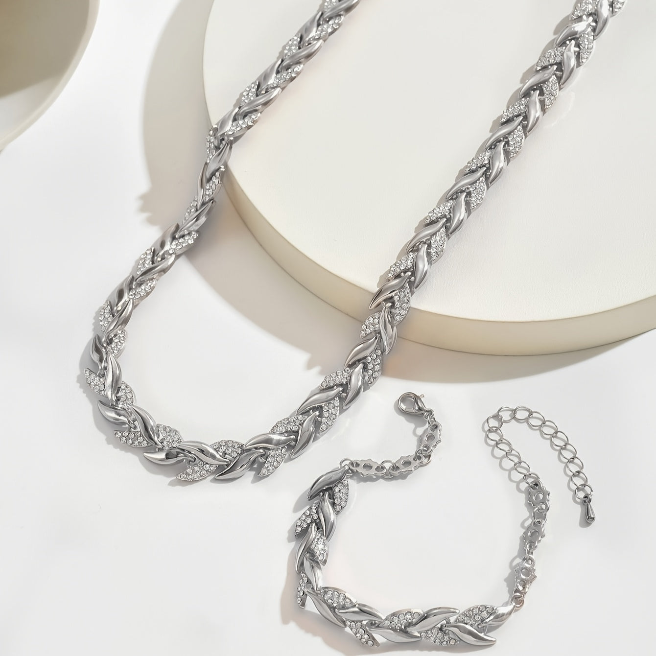 Set Elegante con Strass in Vetro a Coda di Pesce