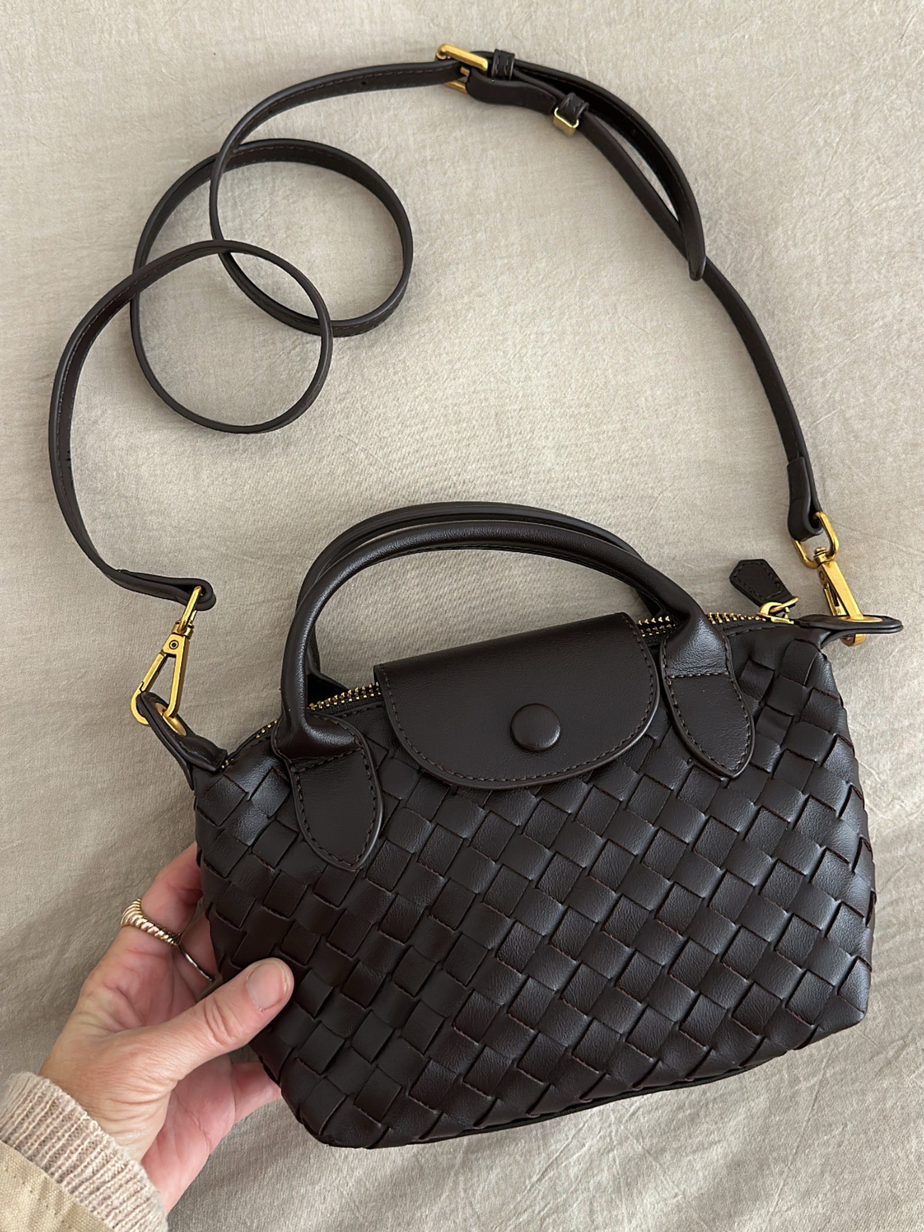 Elise | Borsa Convertibile Piccola Intrecciata