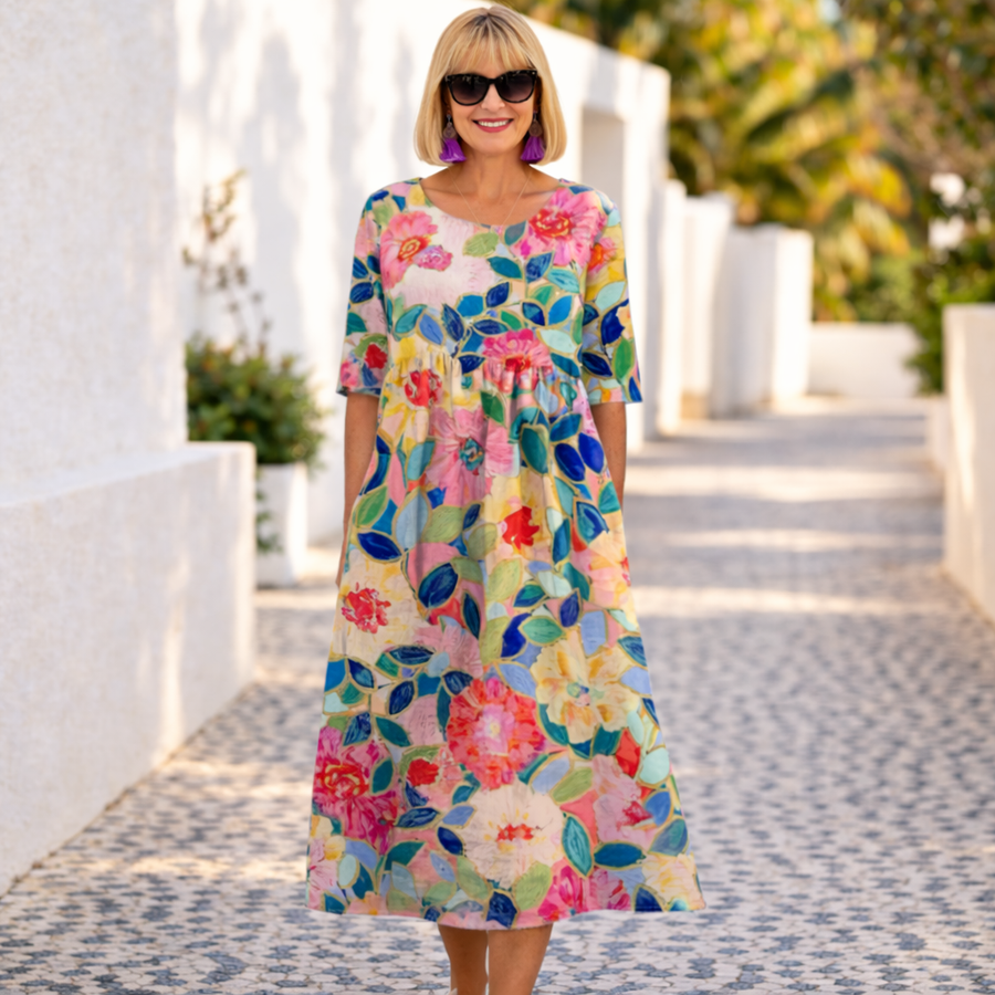 Susan | Vestito floreale con un'atmosfera estiva