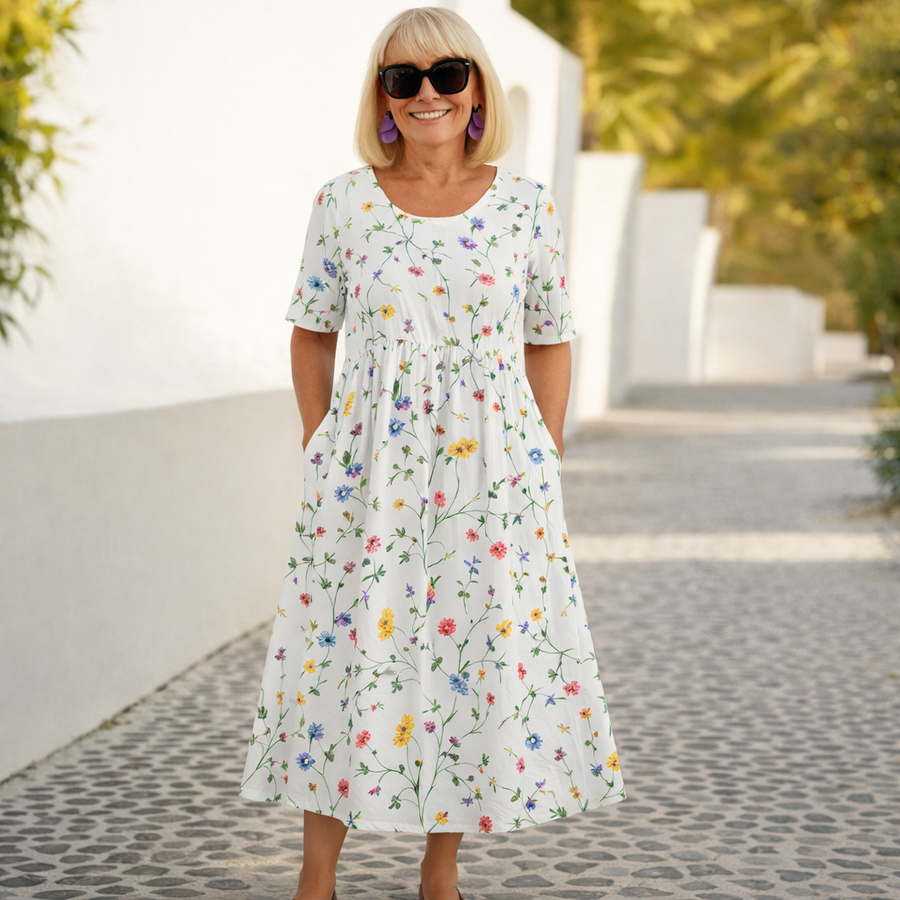 Robin | Abito midi floreale