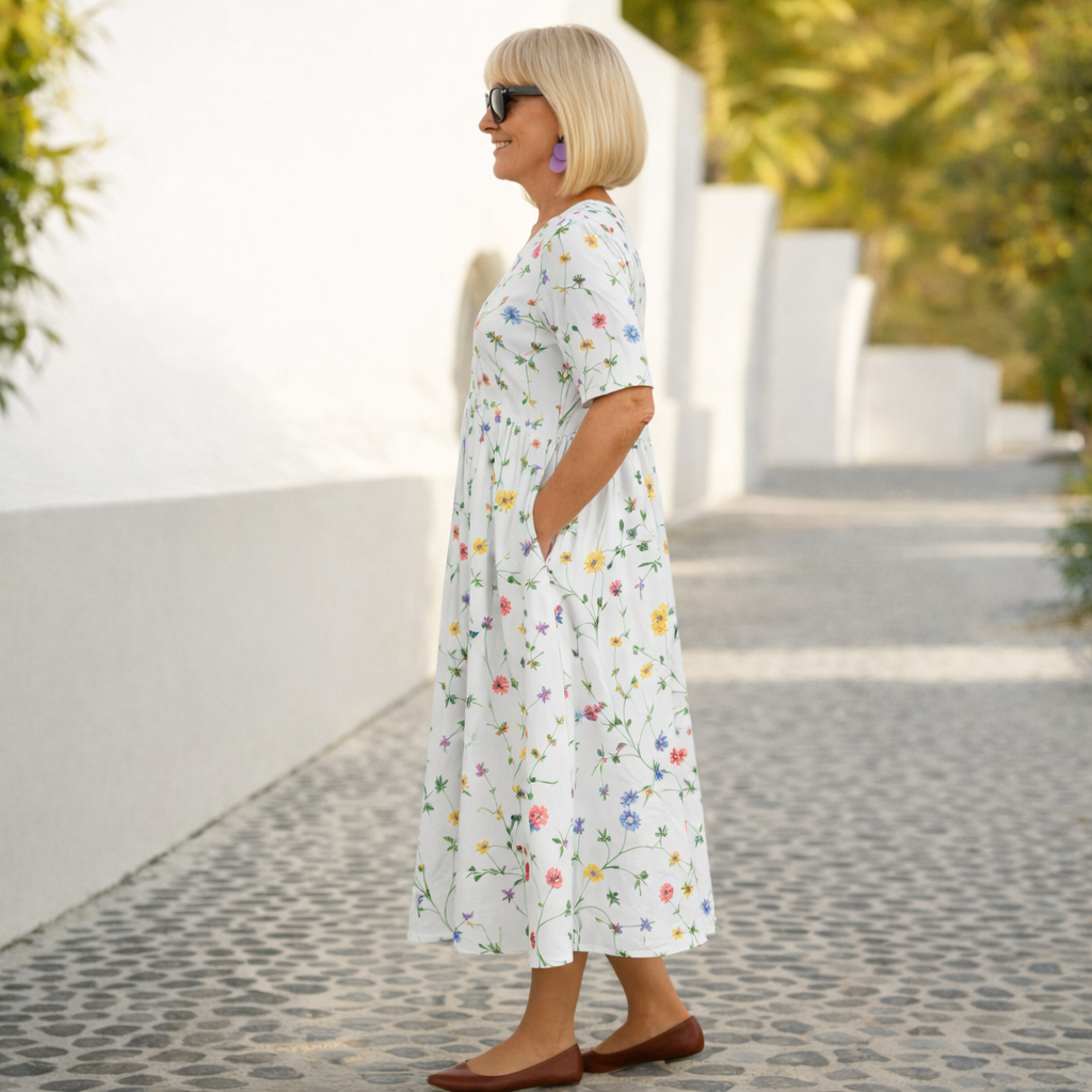 Robin | Abito midi floreale
