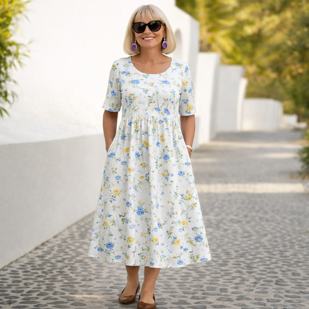 Robin | Abito midi floreale