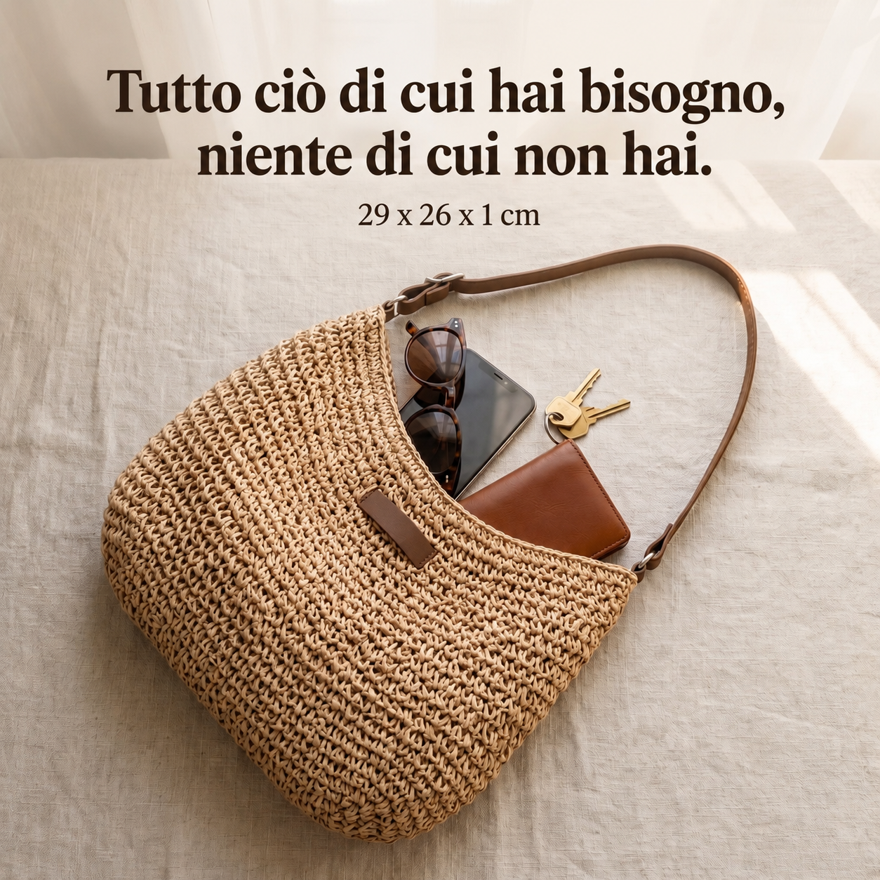Colomba | Borsa Intrecciata Elegante - Beige Scuro