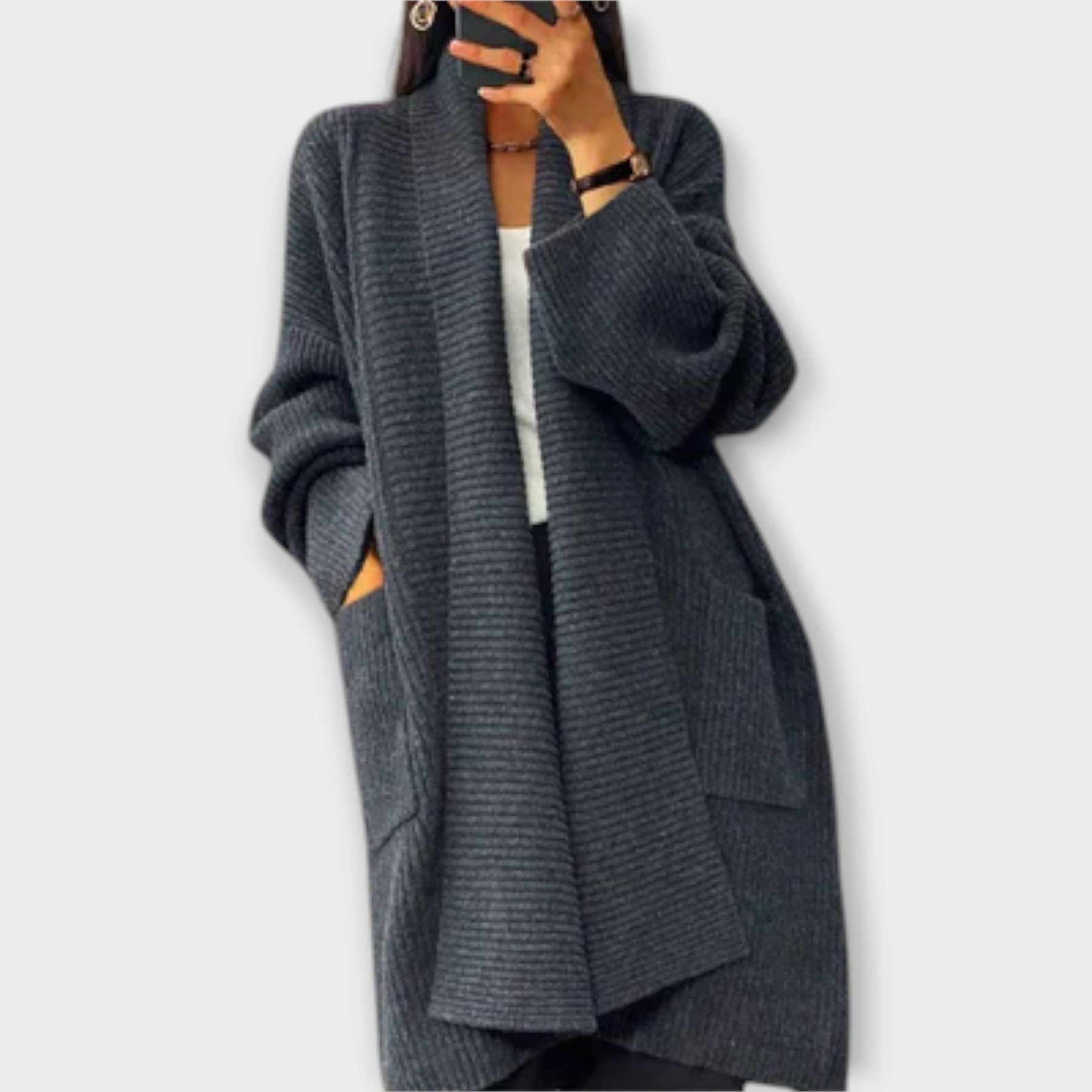 Euphemia - Cardigan Lungo in Maglia