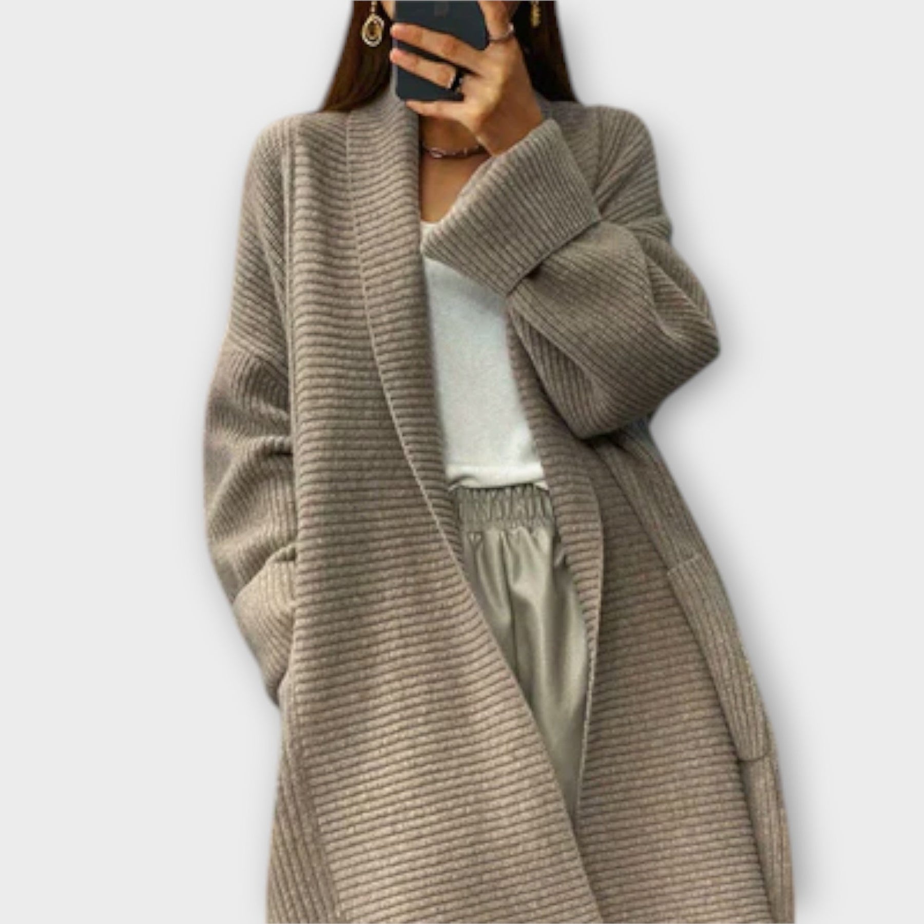 Euphemia - Cardigan Lungo in Maglia
