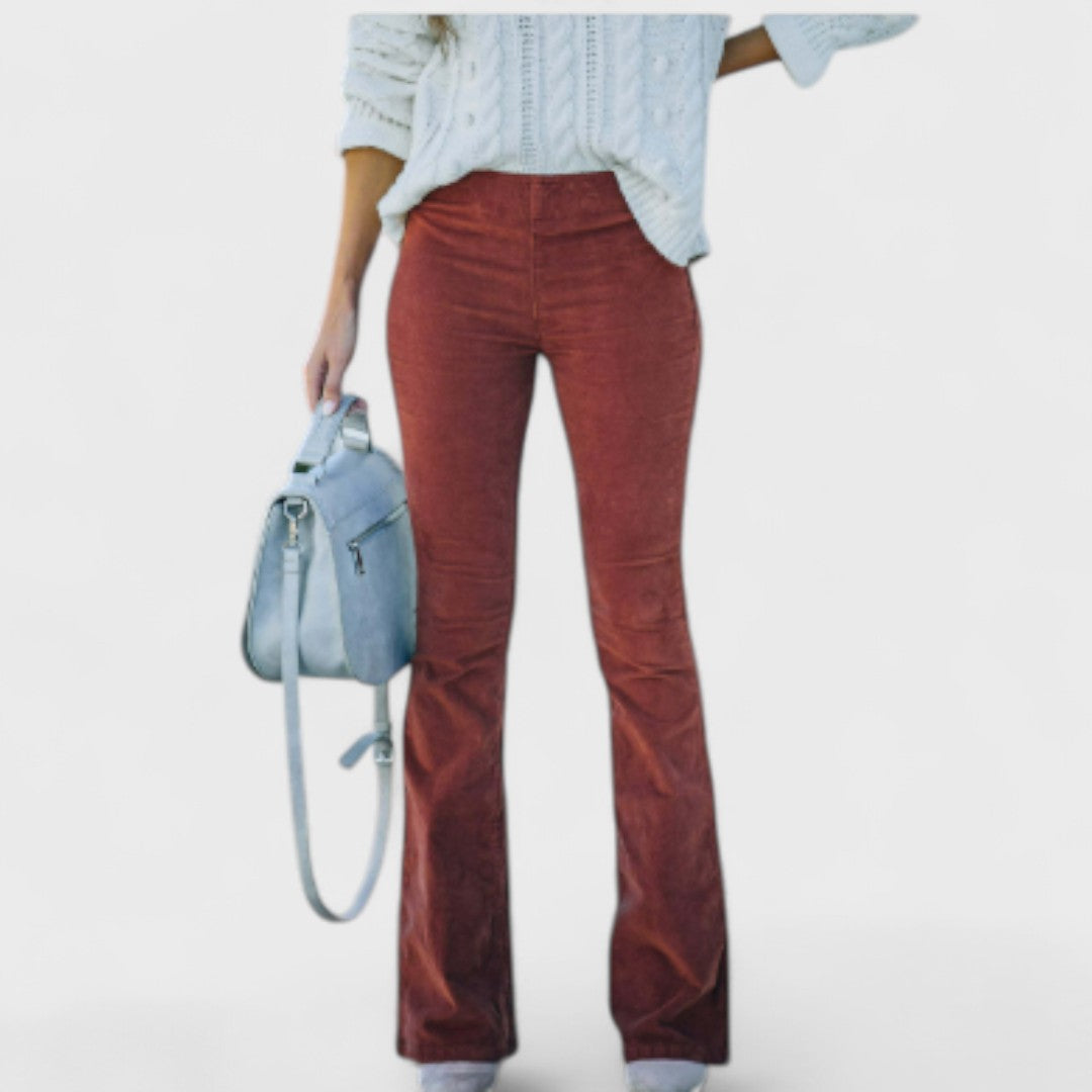 Chloe - Pantaloni svasati in velluto a coste