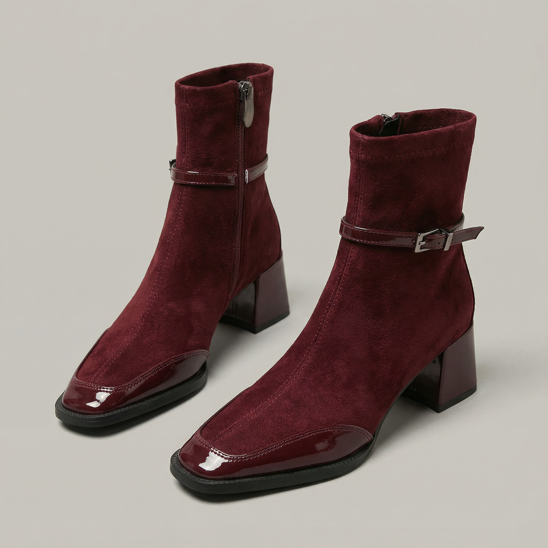 Romany | Stivaletti Eleganti in Eco-Suede con Tacco Medio