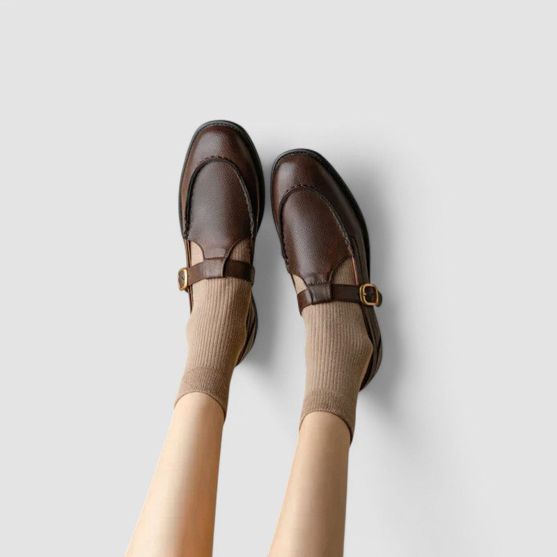 AVERY | Zapatos ortopédicos Mary Jane con punta cuadrada