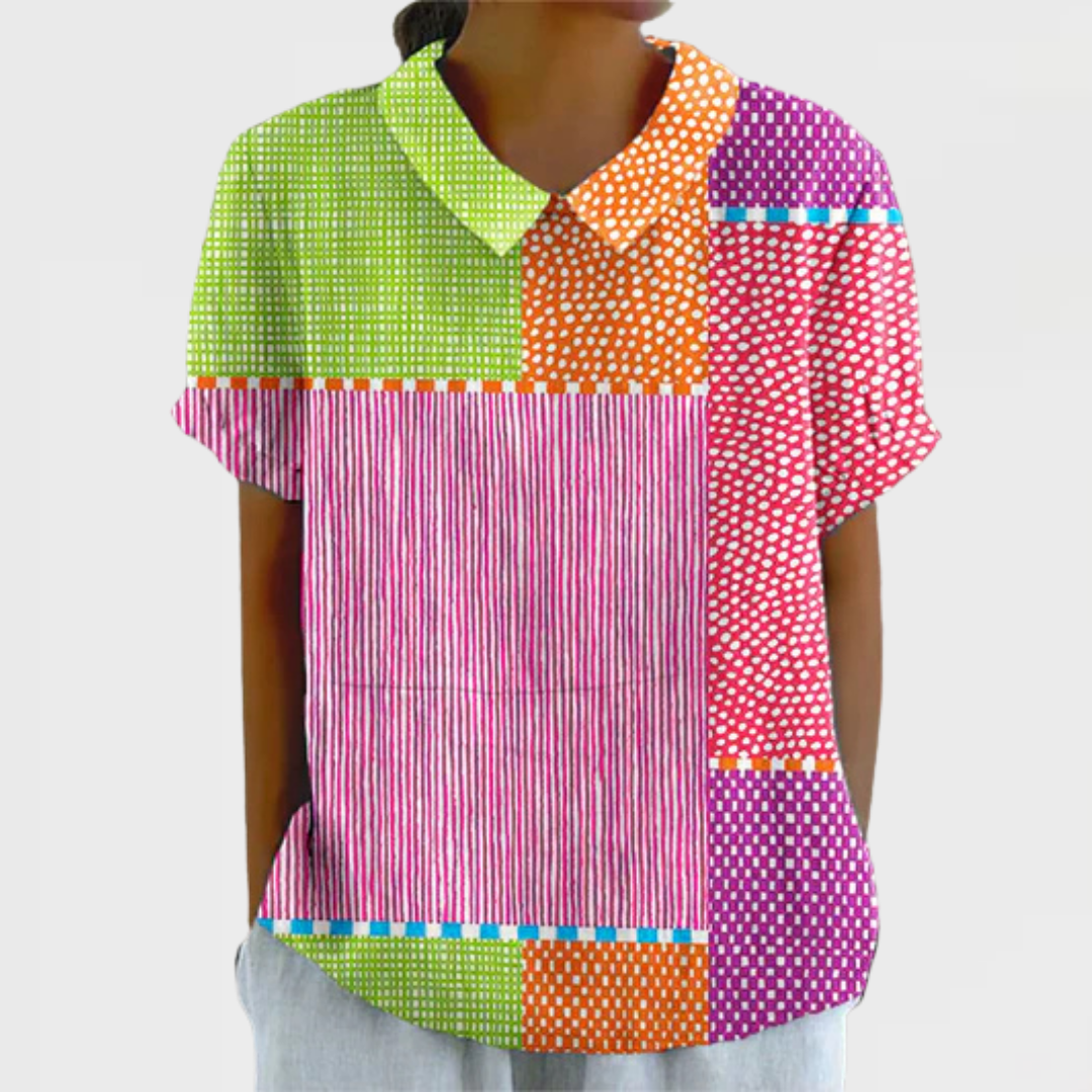 Zoe | Camicia Patchwork Colorata