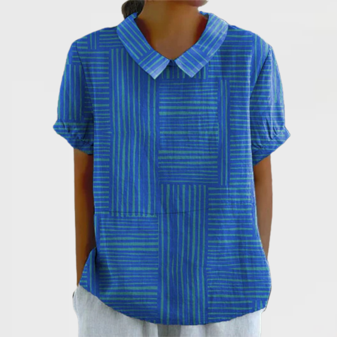 Maya | Striped Geometric Shirt
