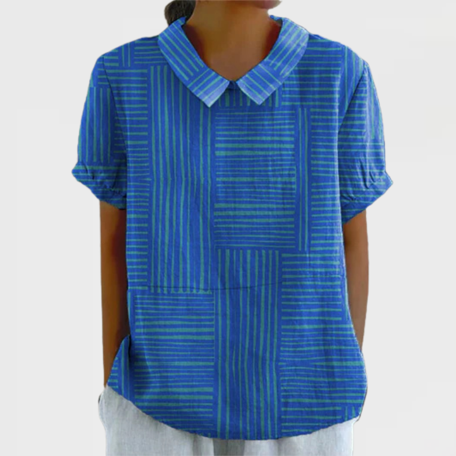 Maya | Striped Geometric Shirt