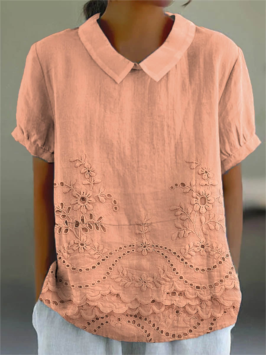 Lily | Camicia Ricamata con Design Floreale