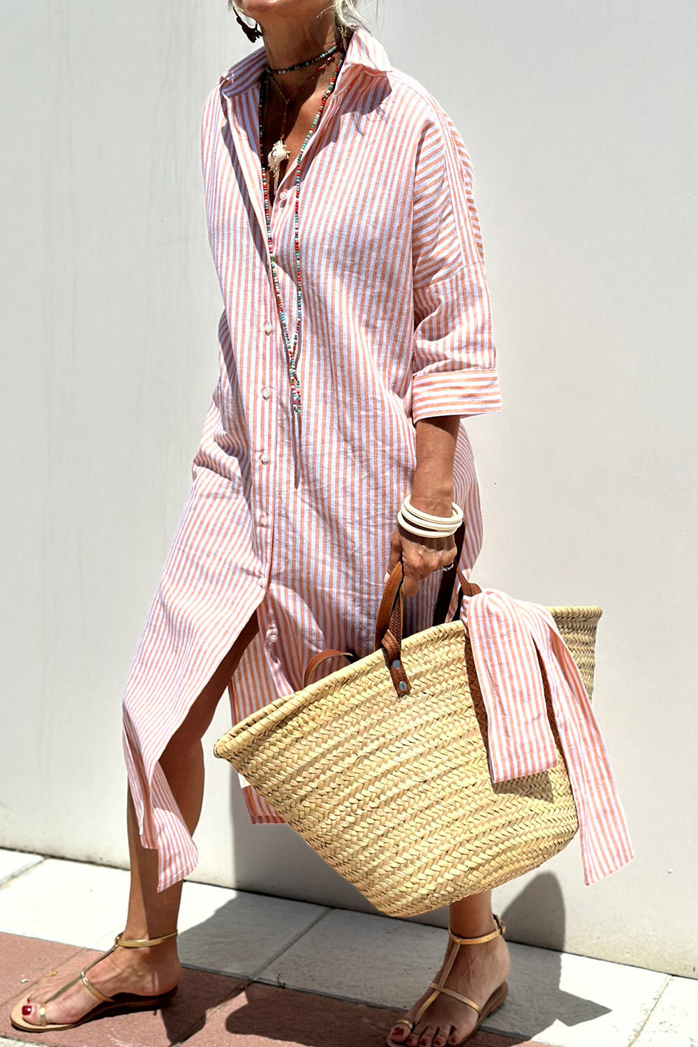 Sophia | Vestito Camicia a Righe