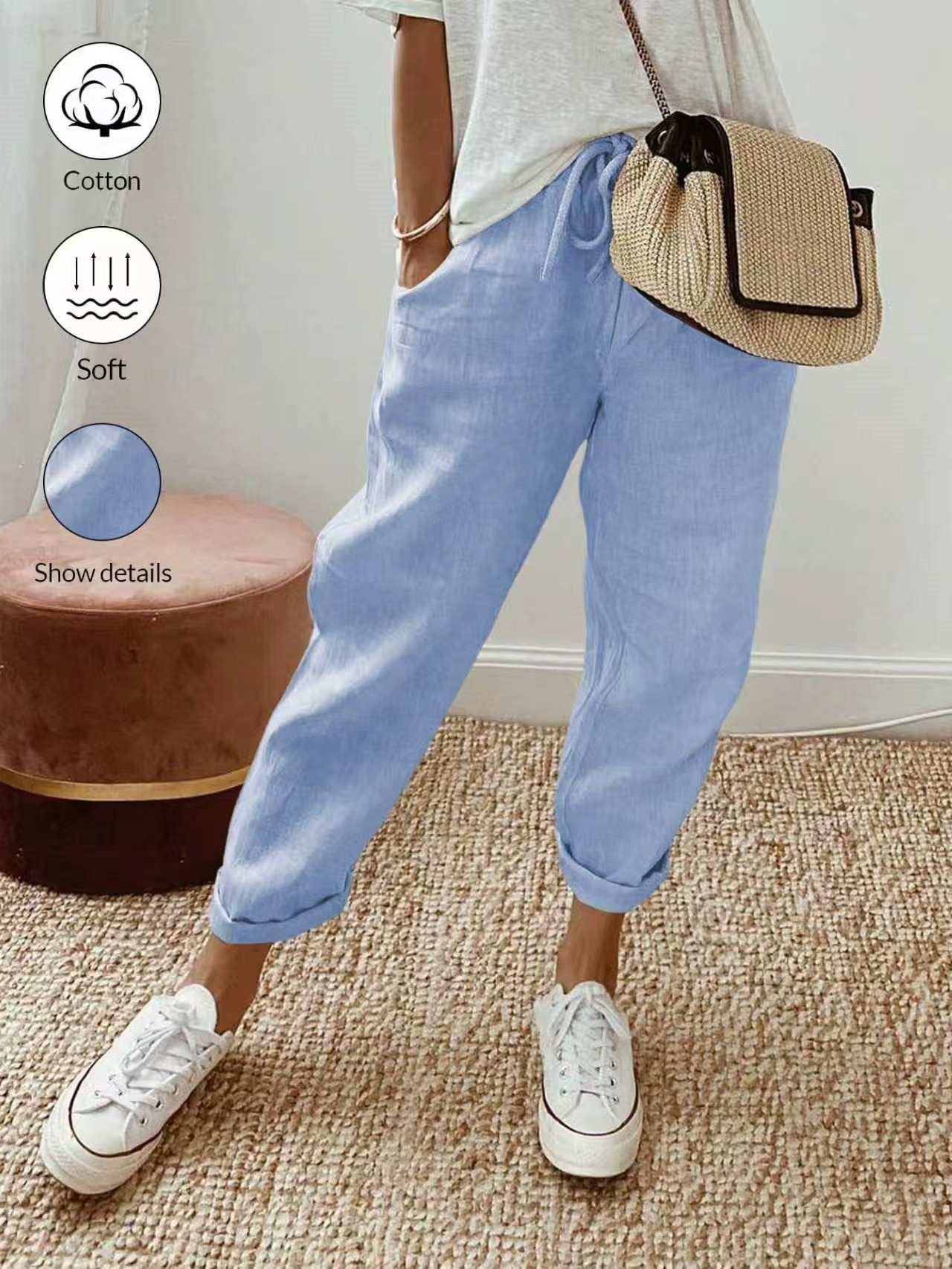 Sofia | Pantaloni in cotone e lino dal taglio elegante