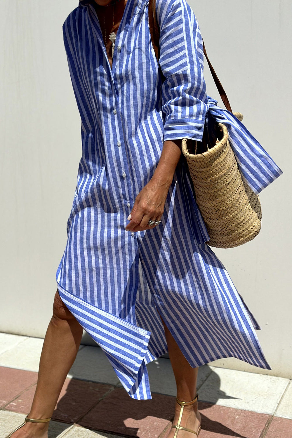 Sophia | Vestito Camicia a Righe