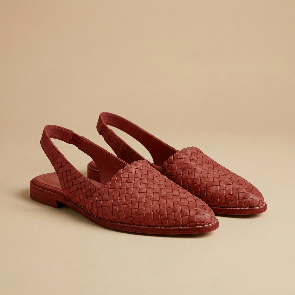 Capri | Ballerine Intrecciate Slingback con Suola Imbottita