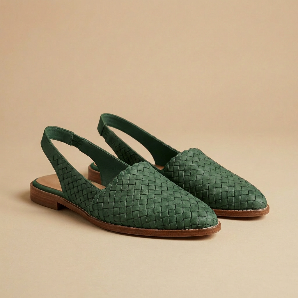 Capri | Ballerine Intrecciate Slingback con Suola Imbottita