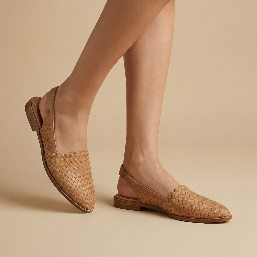 Capri | Ballerine Intrecciate Slingback con Suola Imbottita
