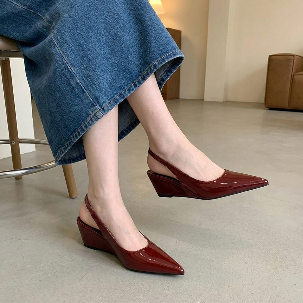 Elena | Slingback con Zeppa Elegante