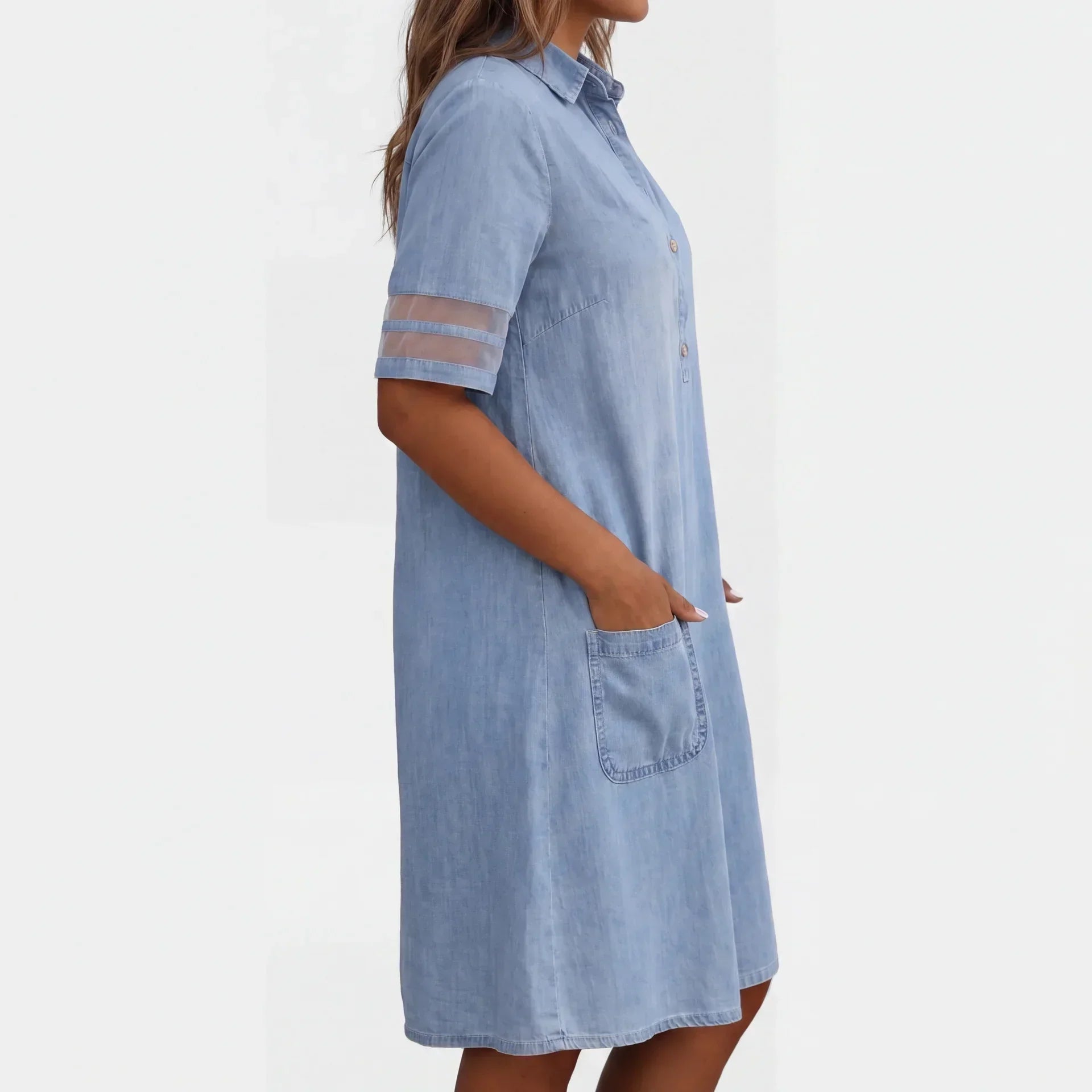 Serena | Abito chemisier in denim