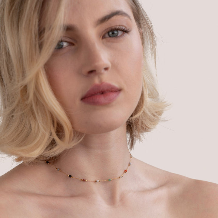 Collana Minimalista con Gemma
